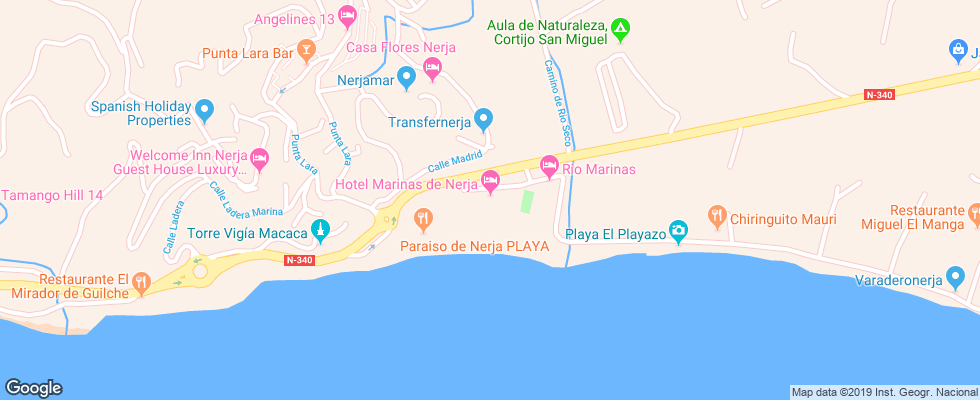 Отель Marinas De Nerja Beach & Spa на карте Испании