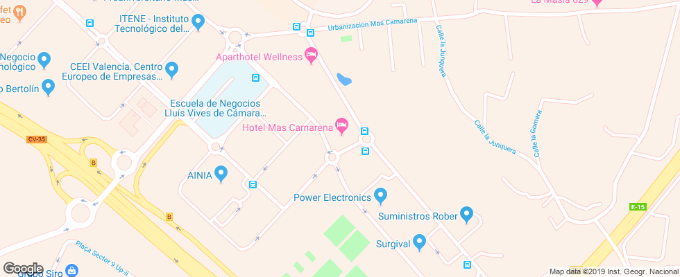 Отель Mas Camarena на карте Испании