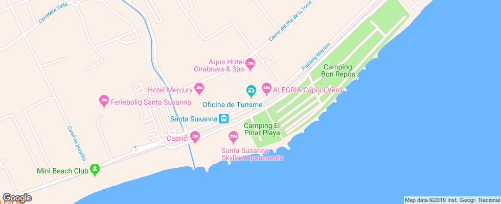 Отель Montemar Maritim на карте Испании