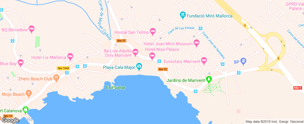 Отель Nixe Palace на карте Испании