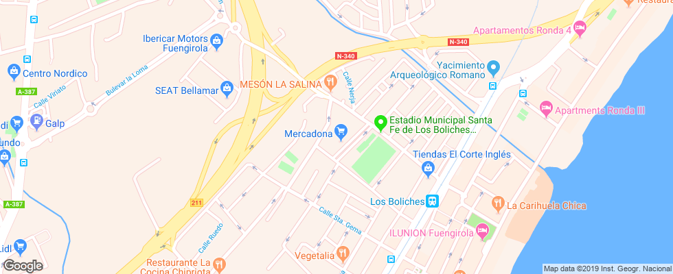 Отель Nuriasol на карте Испании