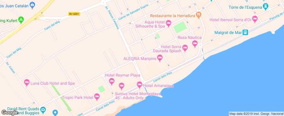Отель Papi Hotel на карте Испании