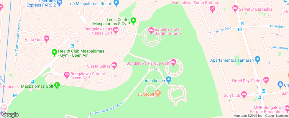 Отель Parque Golf на карте Испании