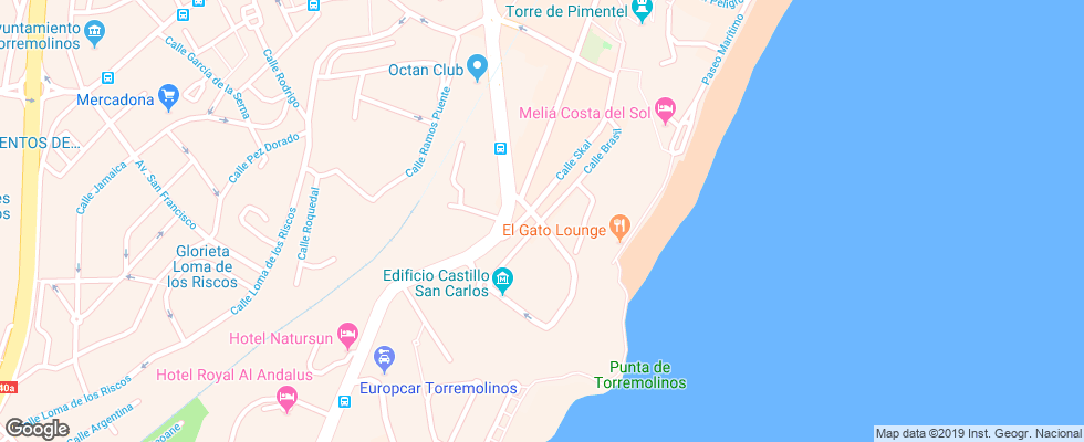 Отель Pierre Vacances Maeva Torremolinos на карте Испании