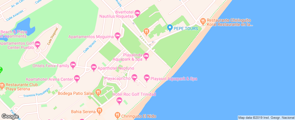 Отель Playaluna на карте Испании