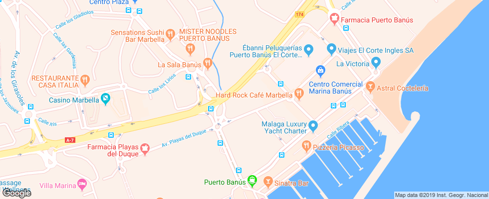 Отель Pyr Marbella Apt на карте Испании
