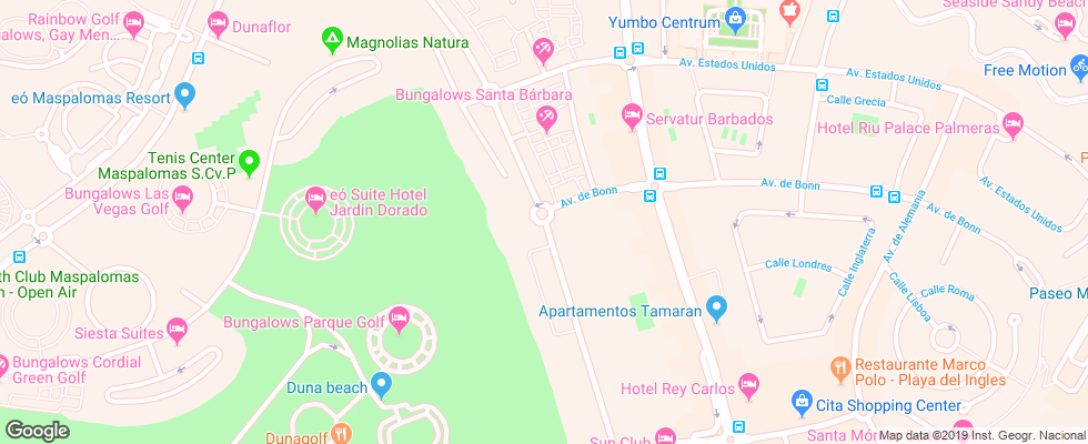 Отель Riu Flamingo на карте Испании