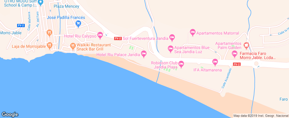 Отель Riu Palace Jandia на карте Испании
