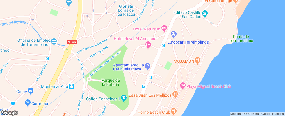 Отель Royal Al Andalus на карте Испании