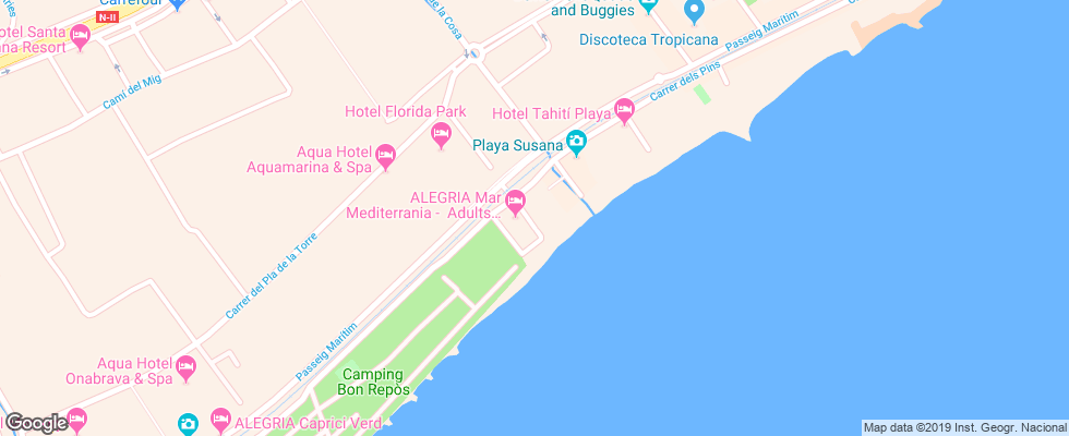 Отель Royal Sun на карте Испании