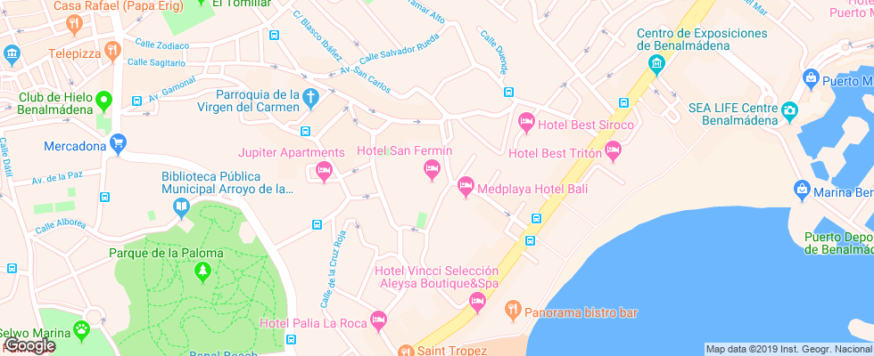 Отель San Fermin на карте Испании