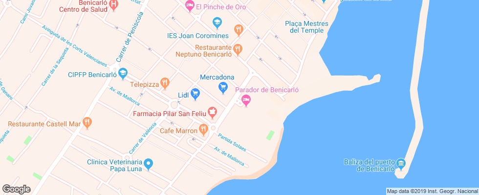 Отель Servigroup Papa Luna на карте Испании