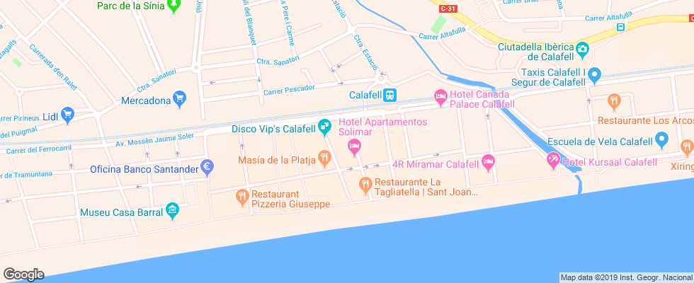 Отель Solimar Apart Hotel на карте Испании