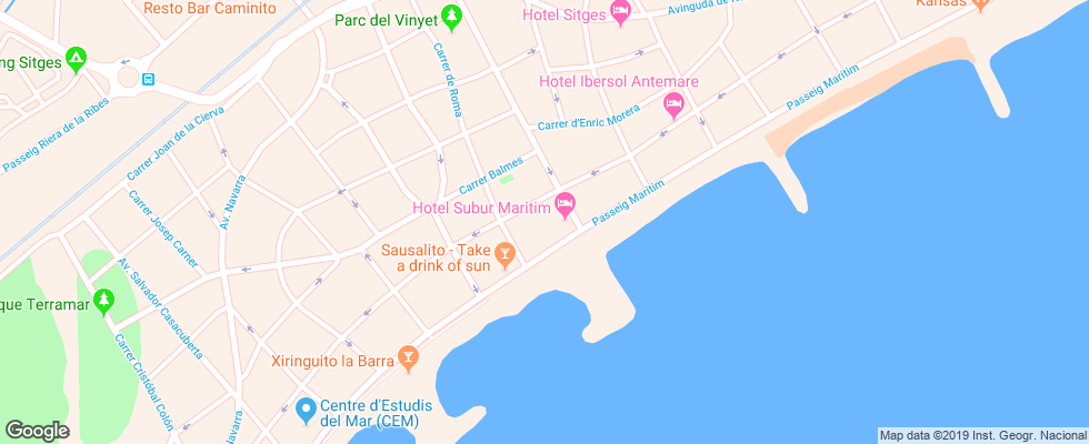 Отель Subur на карте Испании