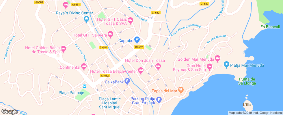 Отель Suneoclub Costa Brava на карте Испании