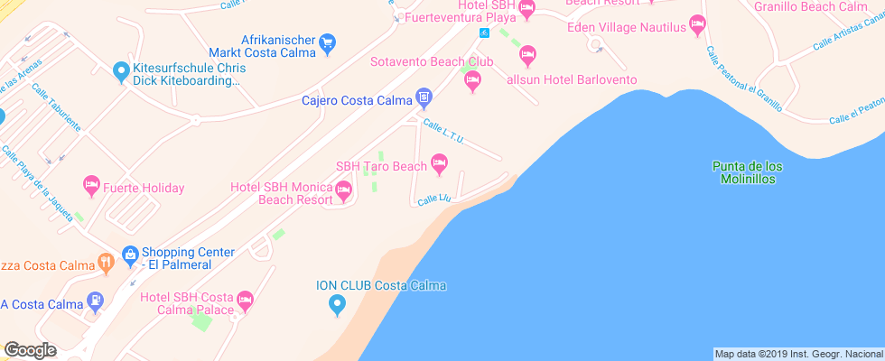 Отель Taro Beach на карте Испании