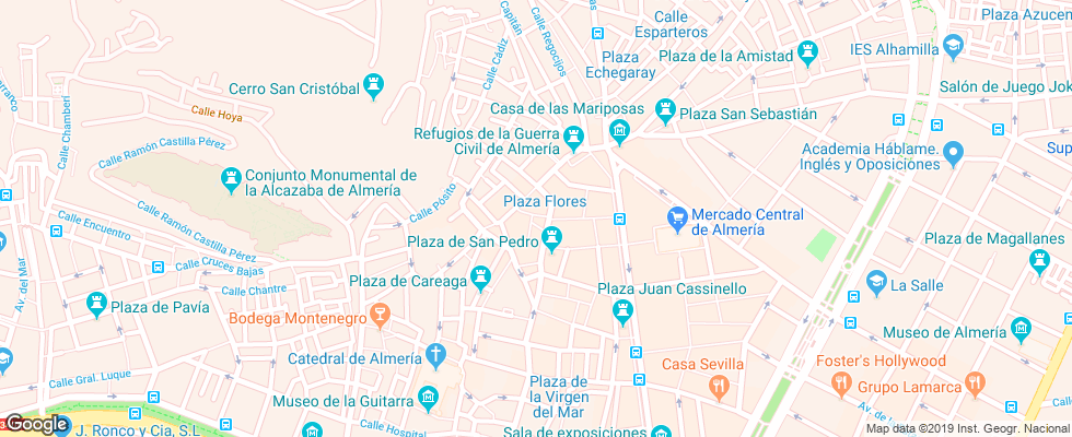 Отель Torreluz Centro на карте Испании