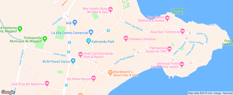 Отель Vista Sol Apt на карте Испании