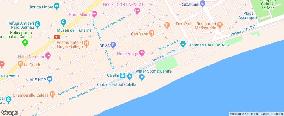 Отель Volga на карте Испании