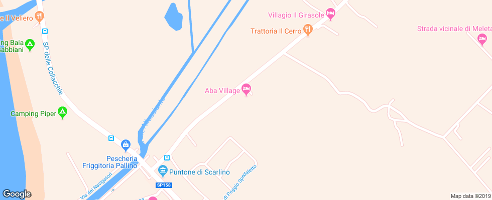 Отель Aba Village на карте Италии