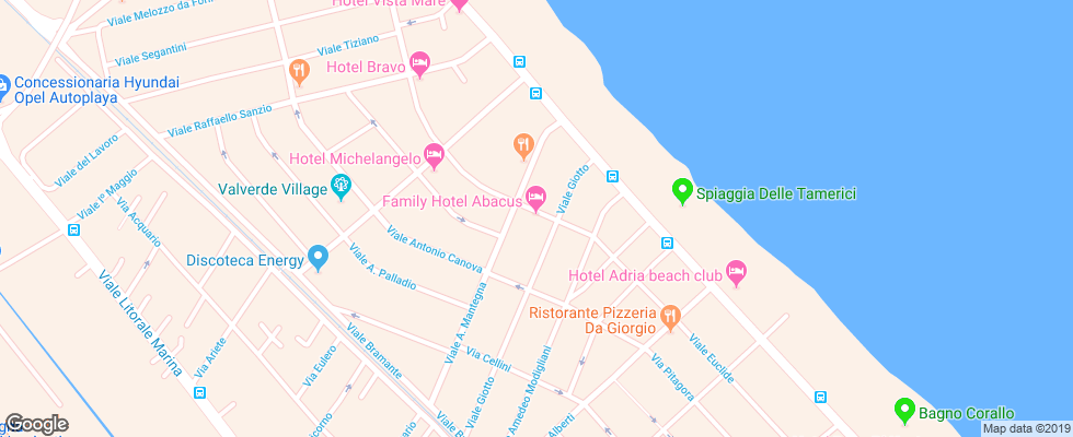 Отель Abacus Cesenatico на карте Италии