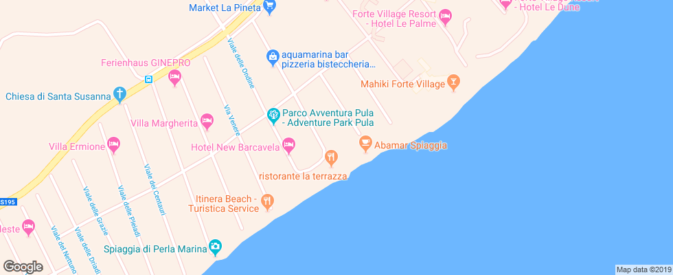 Отель Abamar Di Pula на карте Италии
