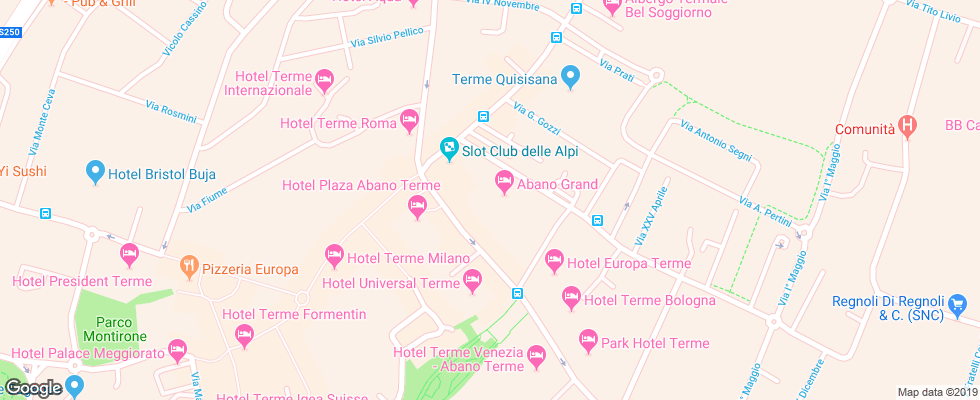 Отель Abano Grand на карте Италии