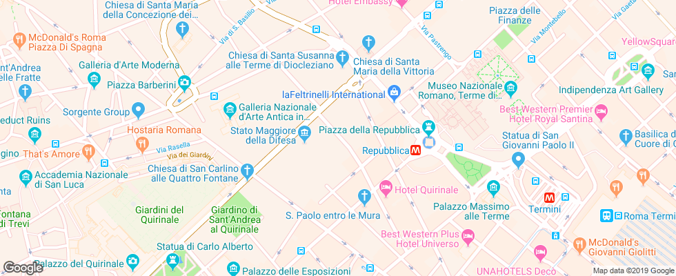 Отель Aberdeen на карте Италии