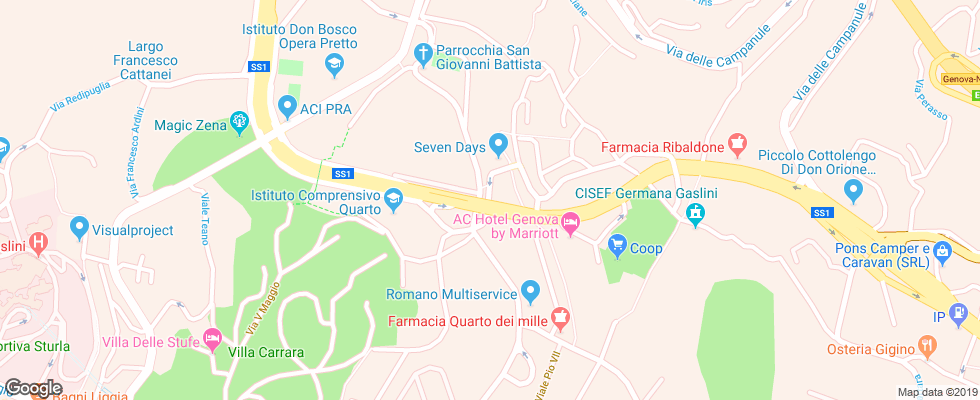 Отель Ac Genova на карте Италии