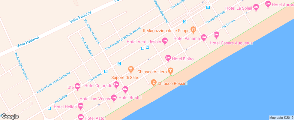 Отель Acapulco на карте Италии