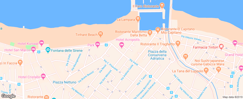 Отель Acropolis на карте Италии