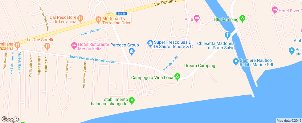 Отель Al Canto Delle Sirene на карте Италии