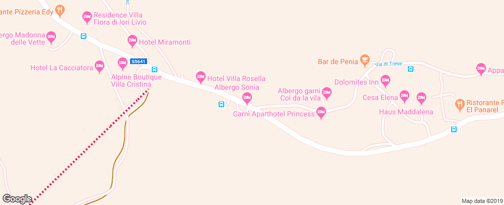 Отель Albergo Clara на карте Италии