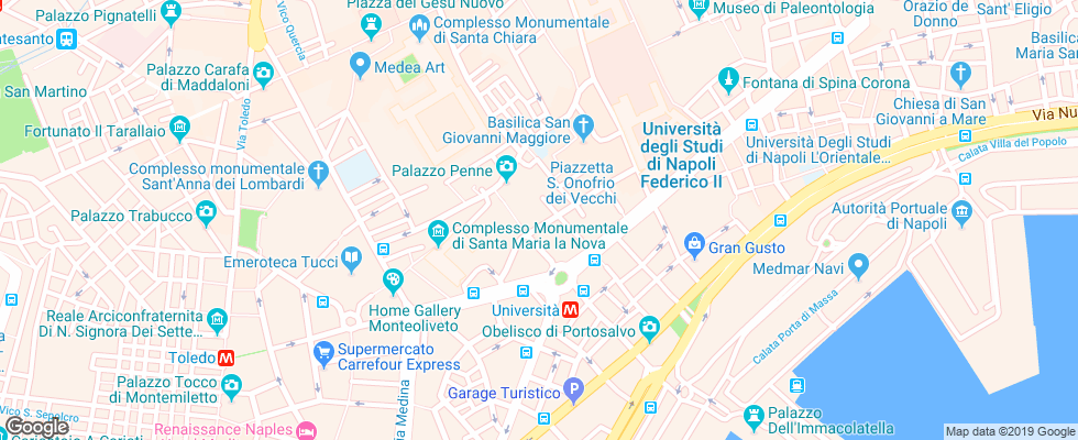 Отель Albergo Del Golfo Napoli на карте Италии