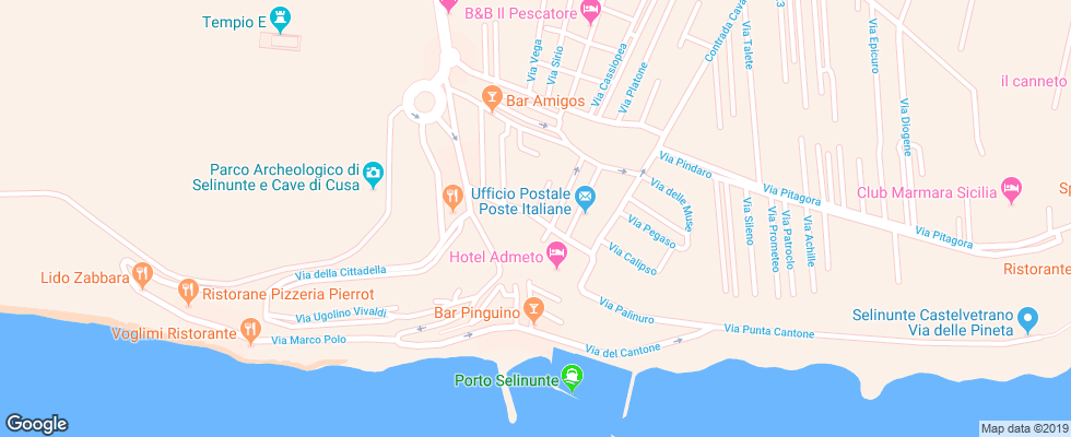 Отель Alceste на карте Италии