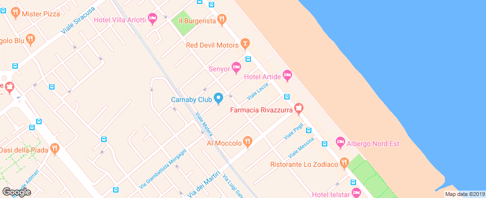 Отель Alfredos на карте Италии