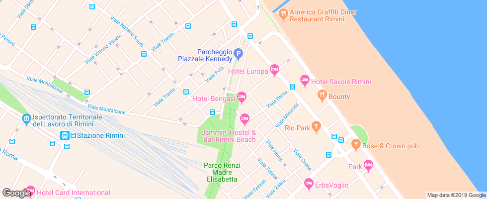 Отель Alibi на карте Италии
