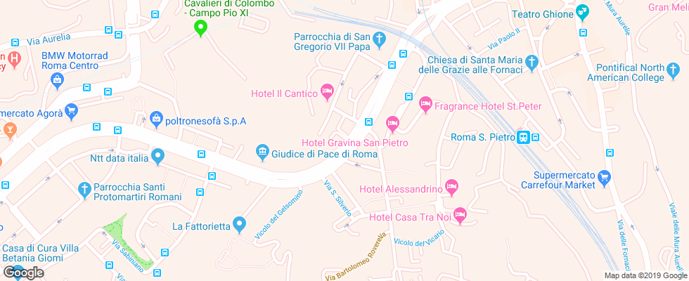 Отель Alla Cupola Di San Pietro на карте Италии