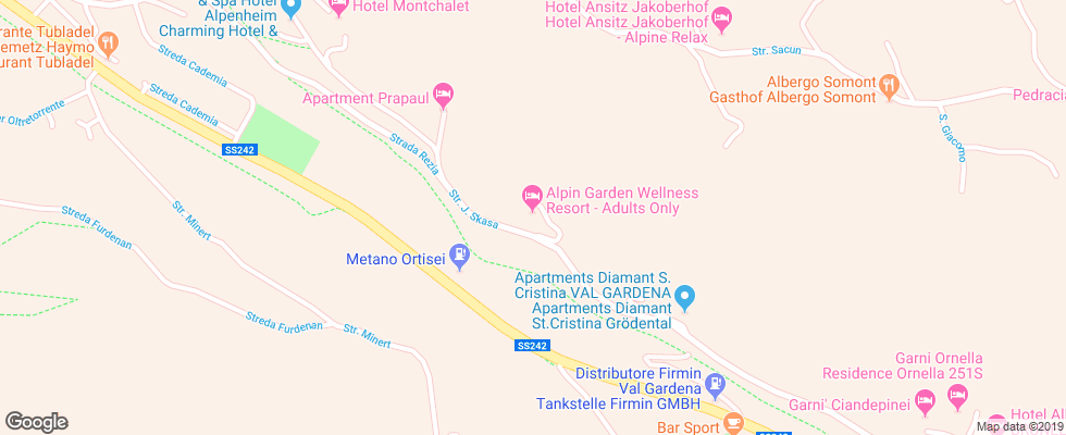 Отель Alpin Garden на карте Италии