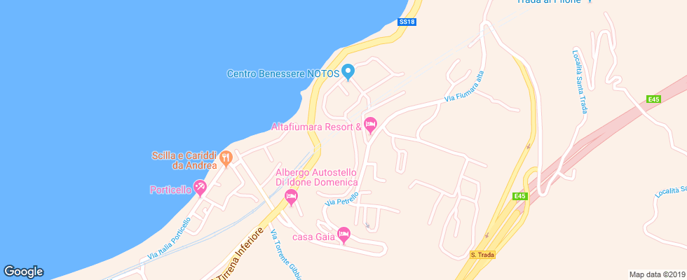Отель Altafiumare Resort & Spa на карте Италии