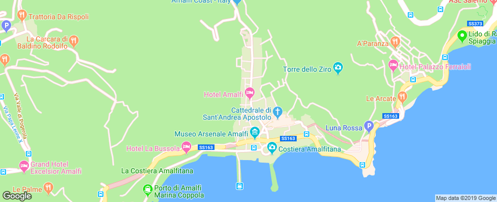 Отель Amalfi на карте Италии