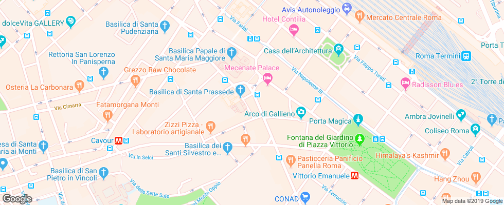 Отель Amalfi Rome на карте Италии