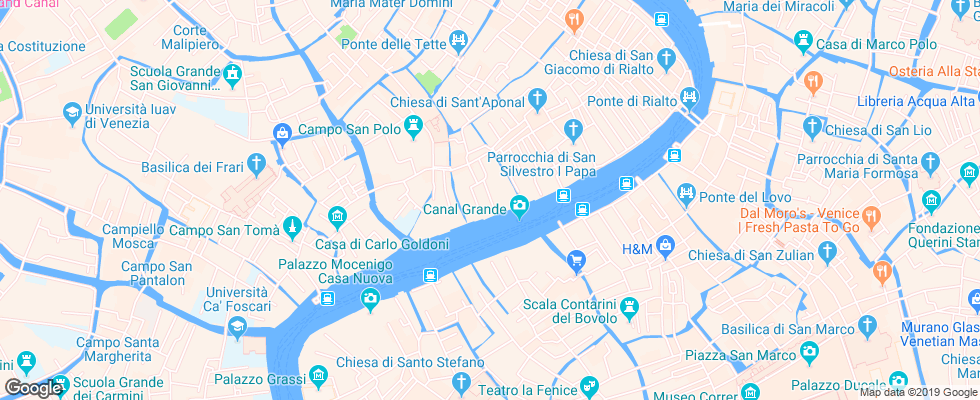 Отель Aman Canal Grande Venice на карте Италии
