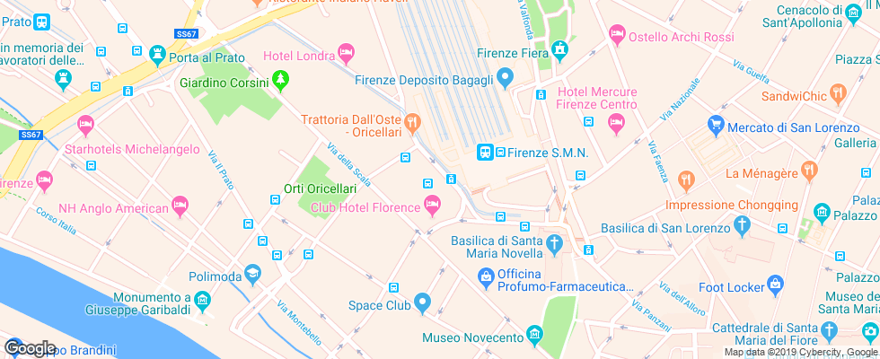 Отель Ambasciatori Florence на карте Италии
