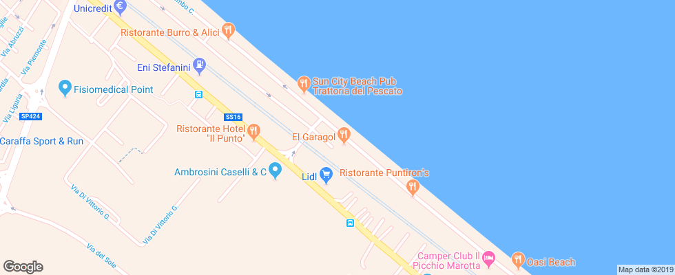 Отель Ambassador Di Marotta на карте Италии