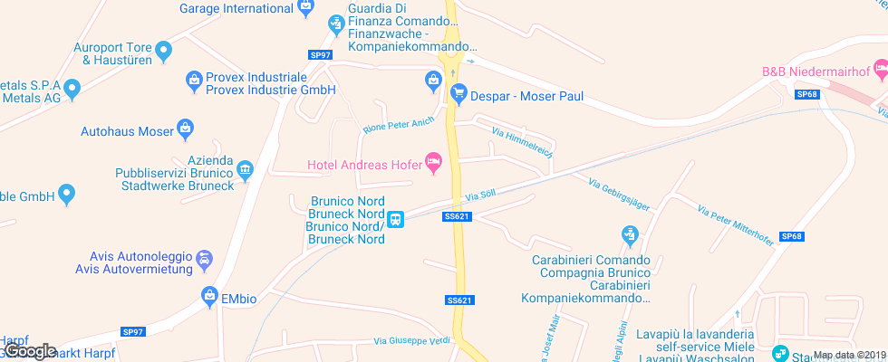 Отель Andreas Hofer на карте Италии