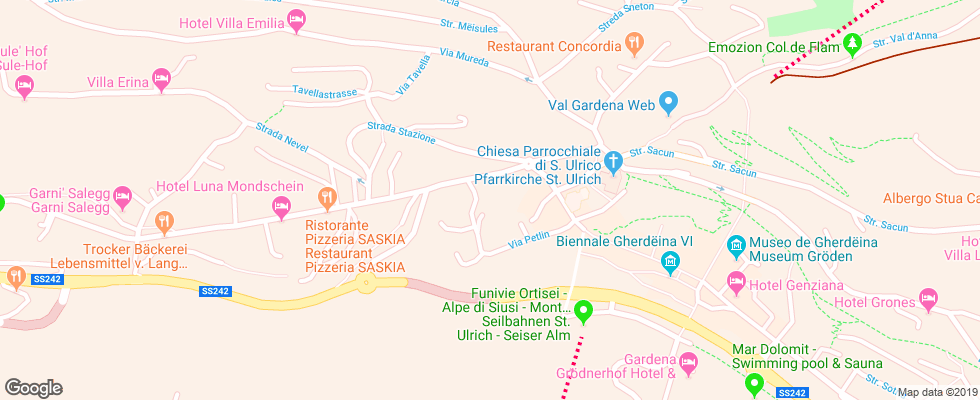 Отель Angelo Engel Hotel Ortisei на карте Италии