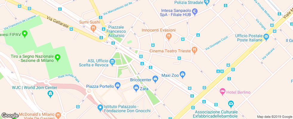 Отель Antares Accademia на карте Италии