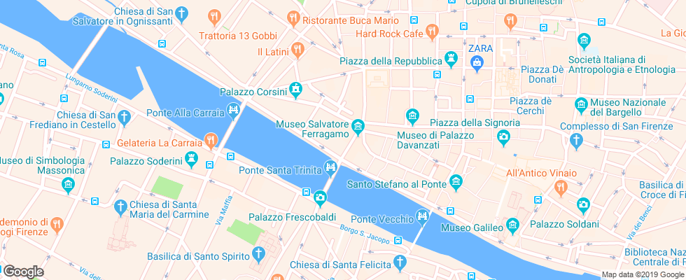 Отель Antica Torre Di Via Tornabuoni на карте Италии