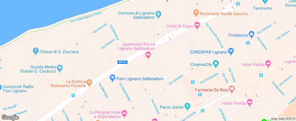 Отель Aparthotel Ponza на карте Италии